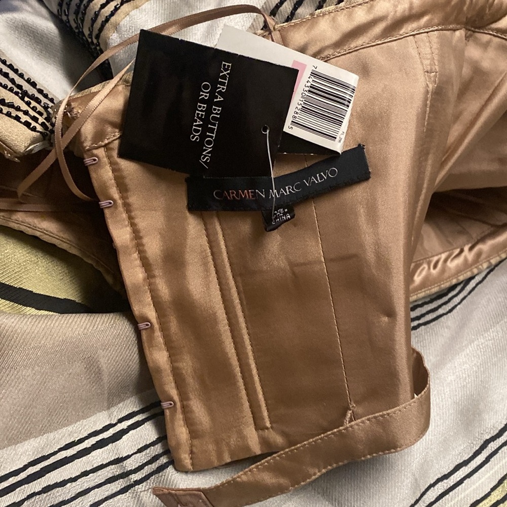 Carmen Marc Valvo Pleat Cocktail Dress - Picture 12 of 12